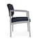 Lesro Lenox Steel Wide Guest Chair Metal Frame, Silver, RF Blueberry Upholstery LS1201 - alternate 2